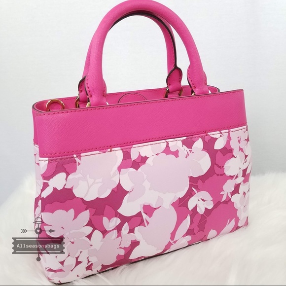 Michael Kors Xs Satchel Hailee Granita Pink Floral - Picture 6 of 8